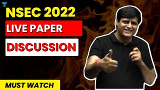 📑NSEC 2022  LIVE Paper Solving and Analysis  Strategy Tips and Tricks  Vishal Joshi Sir [upl. by Romeon86]