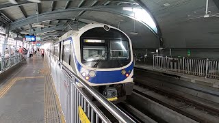 Full Train Journey Bangkok Airport Rail Link from Suvarnabhumi Airport to Phaya Thai [upl. by Mychal]