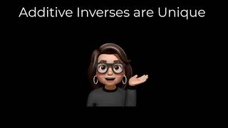 Additive Inverses are Unique [upl. by Boyd]