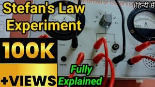 How To Verify Stefans Law  Engineering Physics [upl. by Anoirtac403]