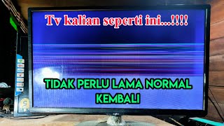 servis tv led lg gambar bergaris vertikal berkabut v159 [upl. by Elem]