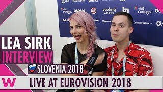 Lea Sirk Slovenia Interview  Eurovision 2018  wiwibloggs [upl. by Ardyaf]