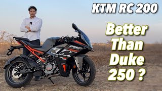 2024 KTM RC 200 Review  Better Than KTM Duke 250 [upl. by Prinz667]