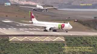 Two Amazing landings and takeoffs Airbus A330200 TAP Portugal Pousos Fantásticos na Madeira [upl. by Oiromed]