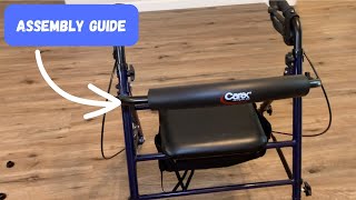 Carex Steel Rollator Walker  Assembly Video [upl. by Enelear]