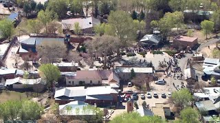 Crowds march to El Santuario de Chimayo [upl. by Nohtanoj789]