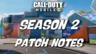 COD Mobile SEASON 2 PATCH NOTES [upl. by Etteoj]