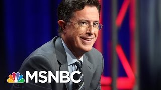 Hypocrisy Of Conservatives Upset About Stephen Colberts President Trump Insults  AM Joy  MSNBC [upl. by Assenna]