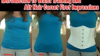 Waist Training Intro and Alt Noir Corset First Impression [upl. by Yllrebmik]