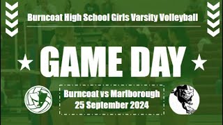 Burncoat High Vs Malborough High School Girls Varsity Volleyball 92524 [upl. by Smaoht706]