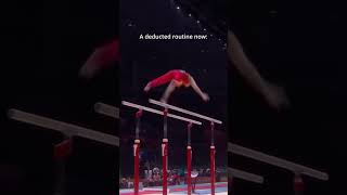 He even hopped on the dismount and scored a 10😭 gymnastics thenvsnow perfect [upl. by Annahs]