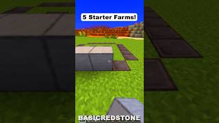 EASY Minecraft Starter Farms 121 shorts [upl. by Anaxor]