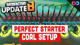 PERFECT Starter Coal Generator Setup in Satisfactory Update 8  UBG 4 [upl. by Noneek]