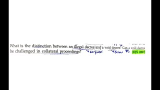 JUDICIARY MAINS ANSWER WRITING QUESTION 3 CPC Illegal Decree vs Void Decree [upl. by Dag]