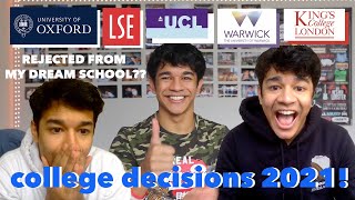 watch me cry 😭 UK College Decision Reactions 2021 Oxford UCL Kings LSE amp Warwick [upl. by Maillliw340]