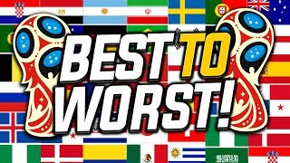 EVERY 2018 WORLD CUP KIT RANKED BEST TO WORST [upl. by Anagnos]