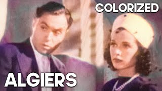 Algiers  COLORIZED  Charles Boyer  Classic Drama Film  Mystery [upl. by Alyt799]