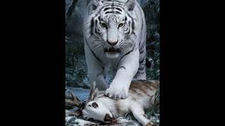 White tiger vs White Animals Lion Tiger Wolf gorilla Black panther [upl. by Ahders]