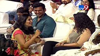 Keerthy Suresh Varalaxmi Sarathkumar great words about Vishal  TV9 [upl. by Llevol]