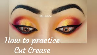 Cut crease eye makeup tutorial  How to practice cut crease makeup shorts eyemakeup [upl. by Nahpets]