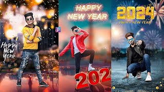 Happy new year 2024 photo editing  new year photo editing  mgx editor [upl. by Lattonia306]