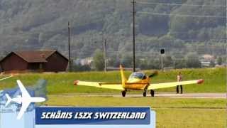 Glider tow and some landings  Airfield Schänis LSZX [upl. by Nilyahs533]