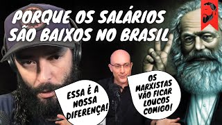 O QUE EXPLICA OS SALÁRIOS BAIXOS NO BRASIL  ANDRÉ RONCAGLIA NO FLOW NEWS [upl. by Cence]