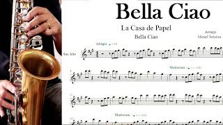 Bella Ciao  La Casa de Papel  Partitura  Sax AltoSheet Music [upl. by Esylla735]