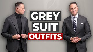 5 STYLISH Grey Suit Combinations  Wedding Business SemiFormal [upl. by Findley]