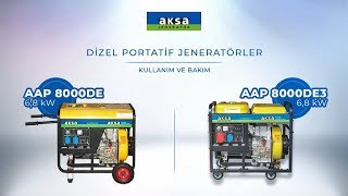 Aksa Jeneratör  AAP 8000DE  8000DE3 Portatif Jeneratör Kullanımı [upl. by Namzzaj532]