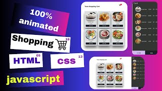 Animated AddtoCart Shopping with HTML CSS amp JavaScript [upl. by Lisha]