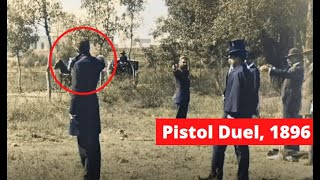 Colorized Historical Video  Pistol Duel 4k upscaled [upl. by Elke]