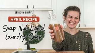 Soap Nut Homemade Liquid Laundry Detergent Recipe [upl. by Einhoj]