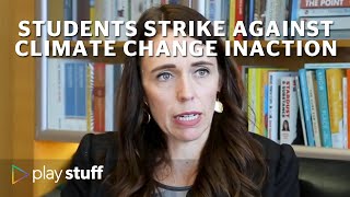 Climate change Jacinda Ardern on students School Strike 4 Climate amp Govt inaction  Stuffconz [upl. by Yentroc967]