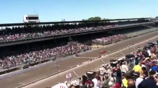 4 wide photo finish  Freedom 100 Indy Lights at Indianapolis Motor Speedway 2013 [upl. by Ostraw]