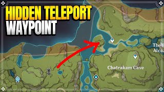 Hidden Teleport Waypoint Under Chatrakam Cave  World Quests Puzzles  Genshin Impact [upl. by Brandise]