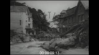 Flood at Lynmouth in Devon 1910s  Archive Film 1000457 [upl. by Ennaid963]