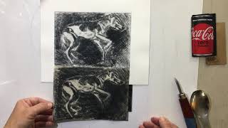 PRINTMAKING DEMOSDrypoint on Plexi  Printing without a Press [upl. by Eseyt759]