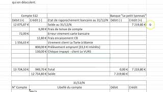 Exercice corrigé  Etat de rapprochement bancaire [upl. by Par]