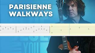 Parisienne Walkways  Gary Moore  Fingerstyle Guitar Tutorial TAB [upl. by Crescantia]