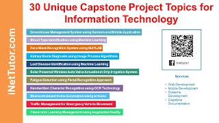 30 Unique Capstone Project Topics for Information Technology [upl. by Machos]