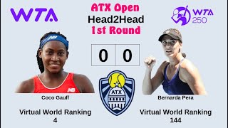 ATX Open 2023  Coco Gauff vs Bernarda Pera  1st Round  AO Tennis 2 [upl. by Nashner831]