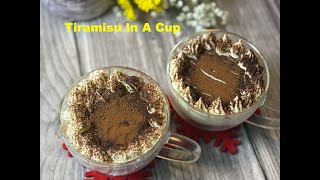 Tiramisu in a cup dessert tiramisu italian sweet food foodie dessertrecipe eggless easy [upl. by Anitnas579]