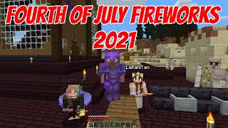 Fourth of July Fireworks on Minecraft 2021 [upl. by Anirt]