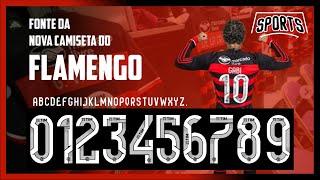 Fonte tipografia Da Nova Camiseta do Flamengo 20242025  download [upl. by Sellihca]