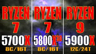 RYZEN 7 5700X vs RYZEN 7 5800X3D vs RYZEN 9 5900X  PC GAMES BENCHMARK TEST [upl. by Onafets]