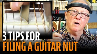 Making a Guitar Nut  3 Tips for Proper Slotting [upl. by Ultan]