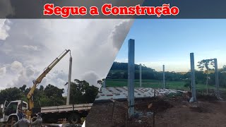 Segunda parte da construção do Barracão pré moldado [upl. by Schear742]