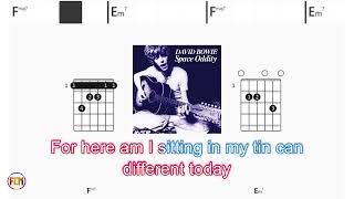 DAVID BOWIE Space Oddity FCN GUITAR CHORDS amp LYRICS [upl. by Neraj614]