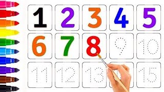 🔢12345 numbers counting 1 10  123 learning video  123 maths  shapes for kids  abcd abc ginti [upl. by Bambie]